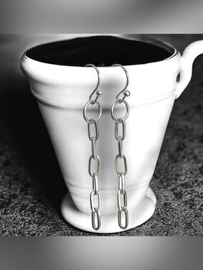 5 For $25💫Very Small Silver Paper Clip Dangles